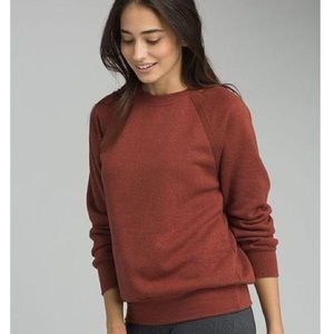 Prana Coy Up Sweatshirt Burgundy Size Small